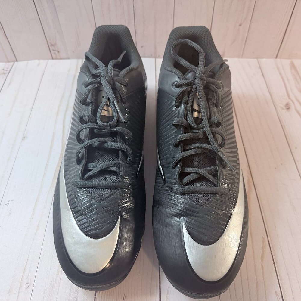 Nike Vapor Shark 2 Shoes Black/Silver Football Cleats 83391-002 Men’s Size 12